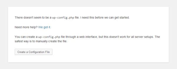 Creating the WP-Config.php File