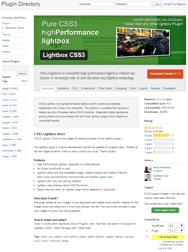 Lightbox CSS3