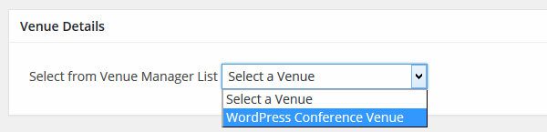Event Espresso Select Venue