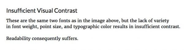 Insufficient visual contrast example image