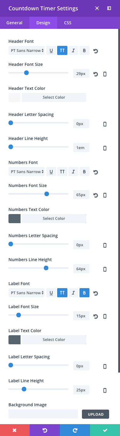 countdown-timer-design-settings