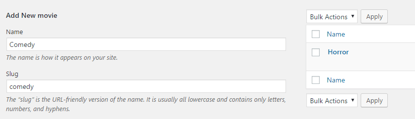 Adding new categories to your taxonomy.