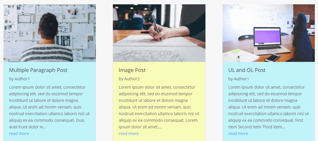 A color coding example using a simple color palette.