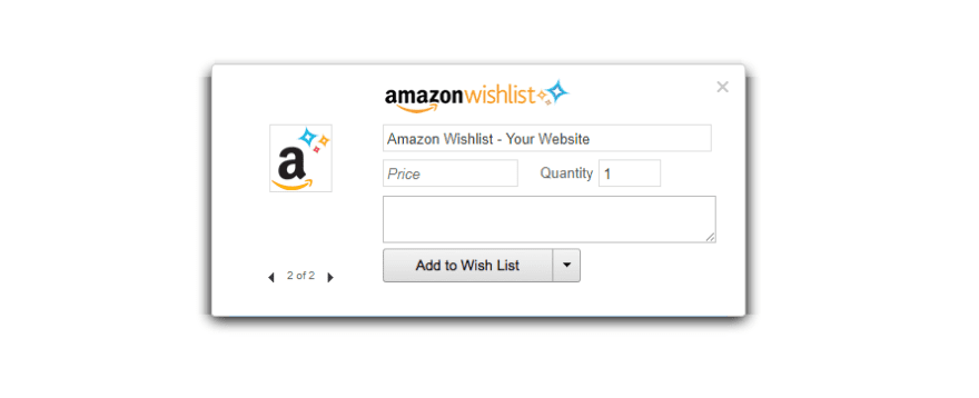 Amazon wishlist button