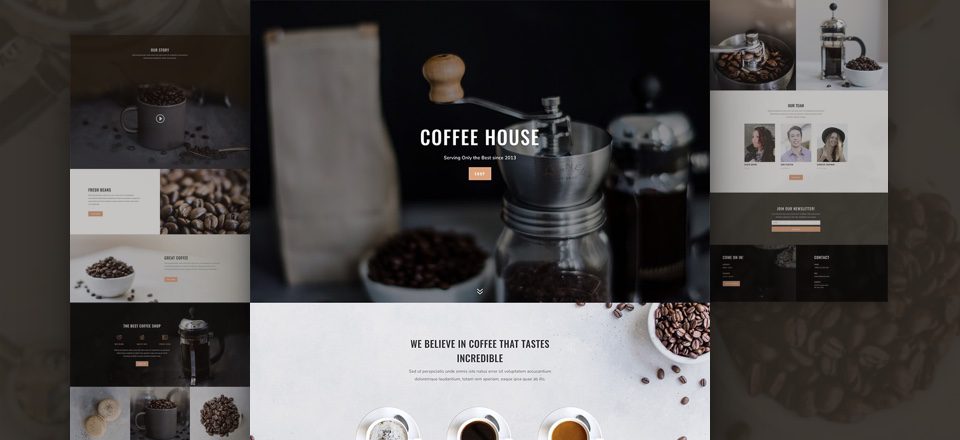 Download a Tasty & Free Coffee Shop Layout Pack for Divi