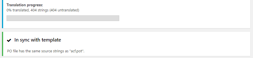 Your plugin translation progress.