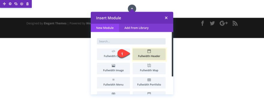 scroll button fullwidth header