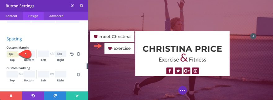 navigation header second button design