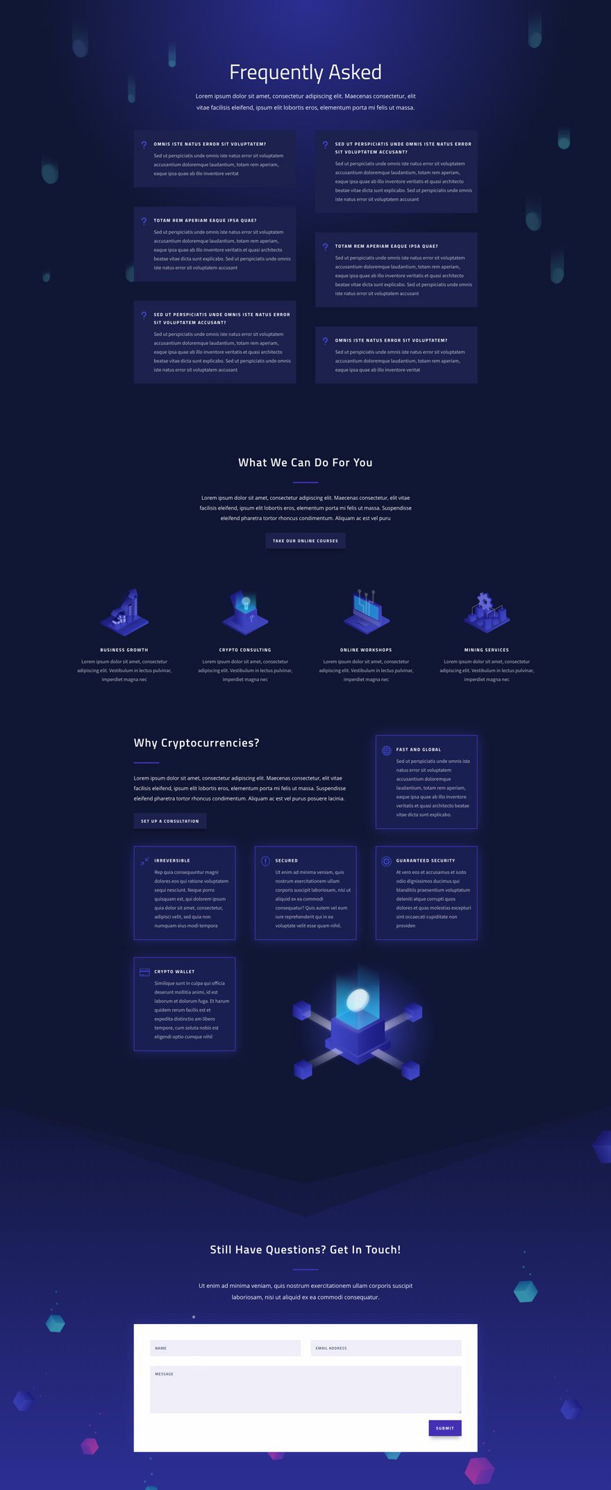 cryptocurrency layout