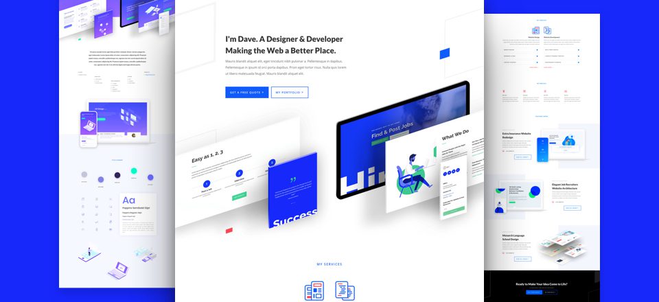 Get a FREE Web Freelancer Layout Pack for Divi