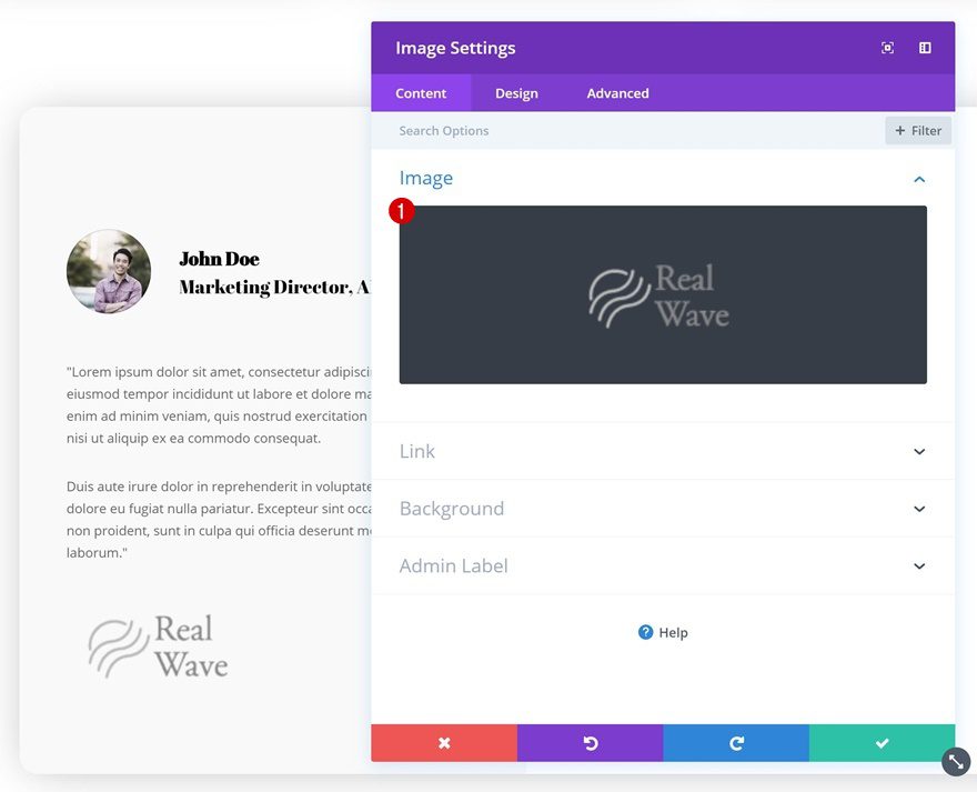 divi testimonial module