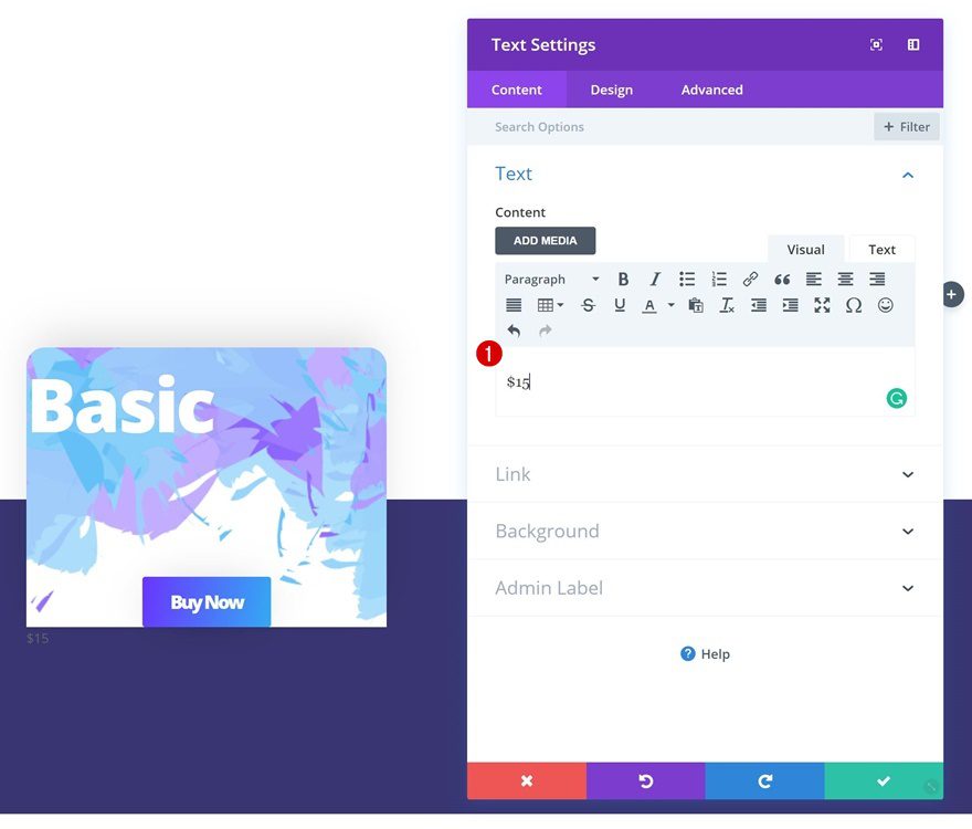 styling a pricing table