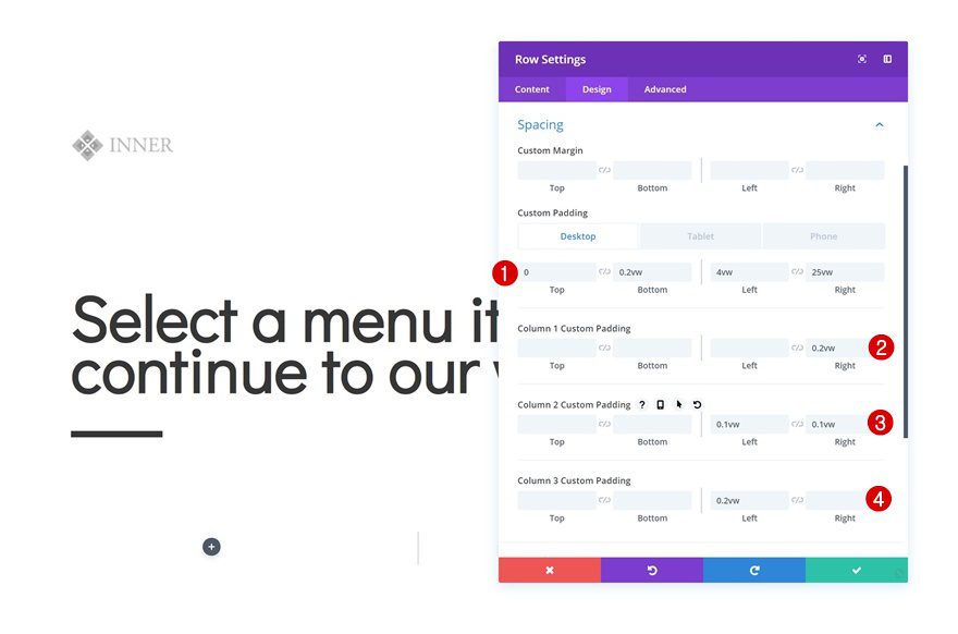 icon navigation page