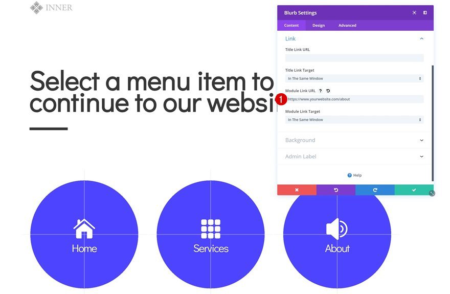 icon navigation page