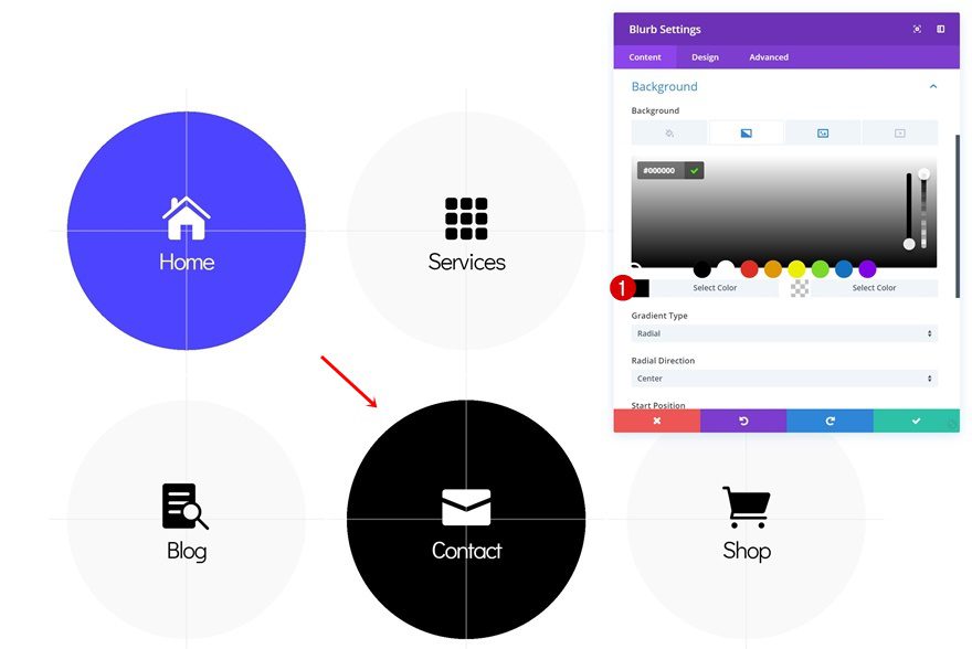 icon navigation page