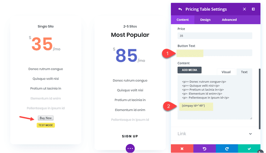 stripe payment buttons