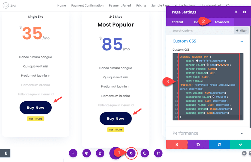 stripe payment buttons