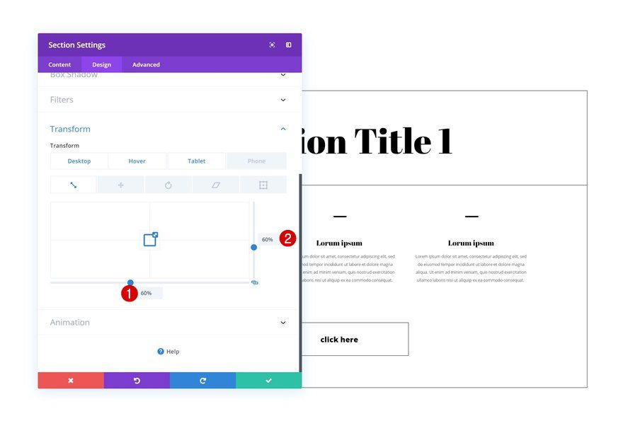 expanding section content