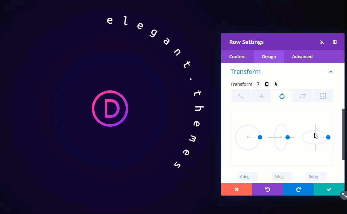 divi curved text designs