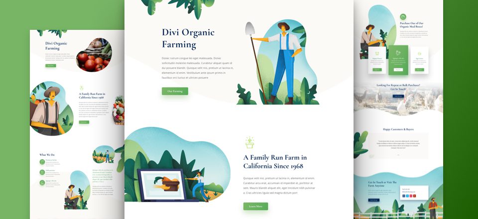 Get a FREE Farmer Layout Pack for Divi