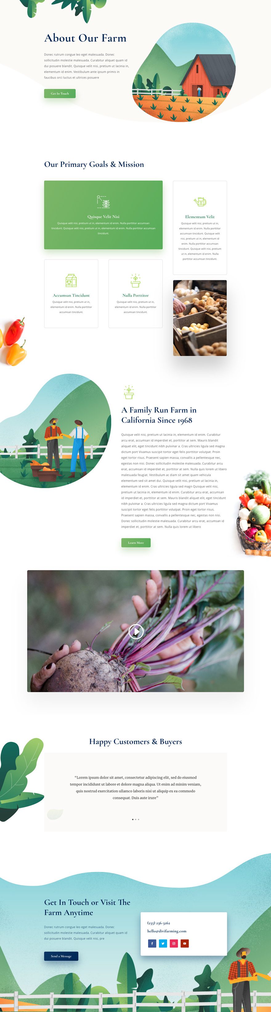 divi farmer layout pack