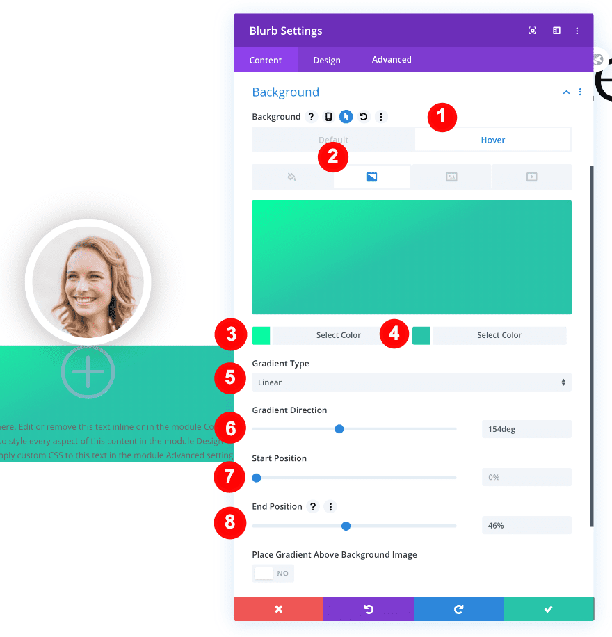 add a background to the blurb