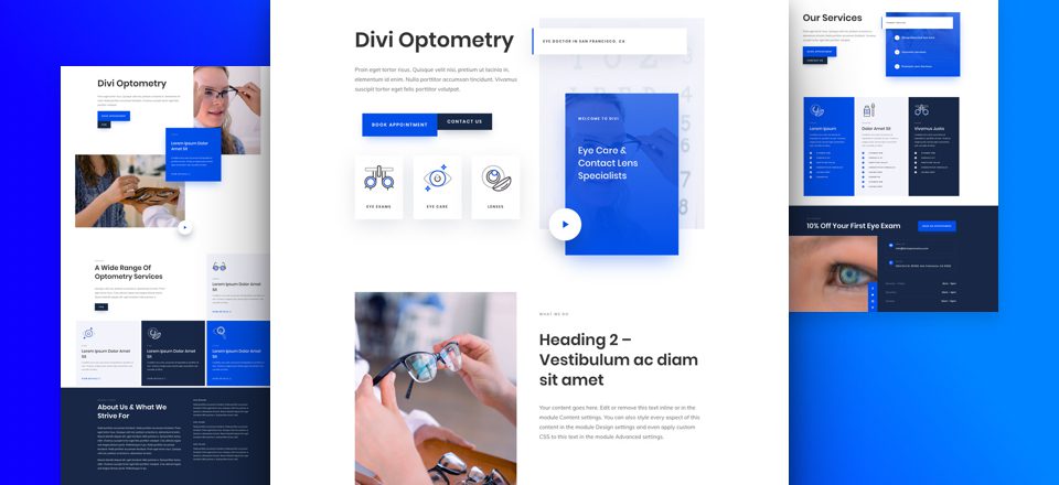 Get a FREE Eye Doctor Layout Pack for Divi