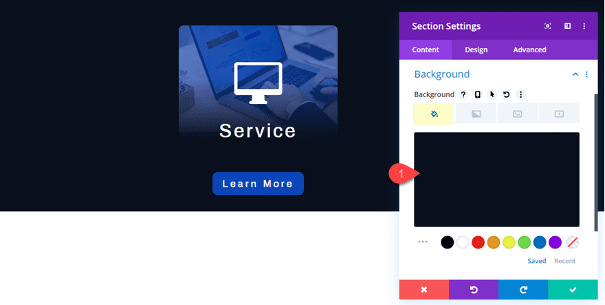 divi pop out service descriptions