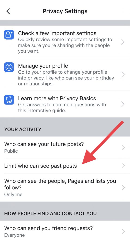 facebook restricted list