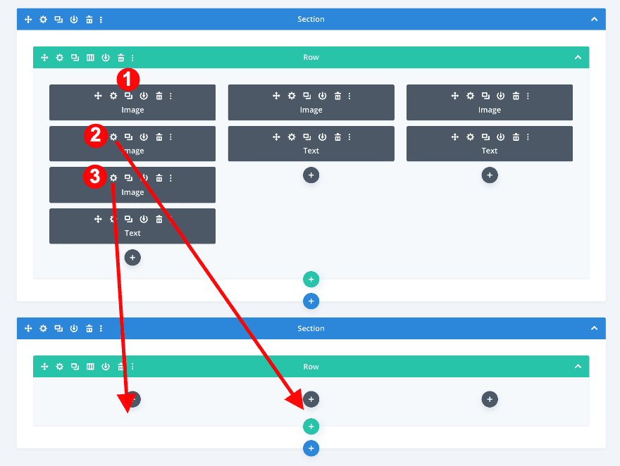 duplicate and drag image modules