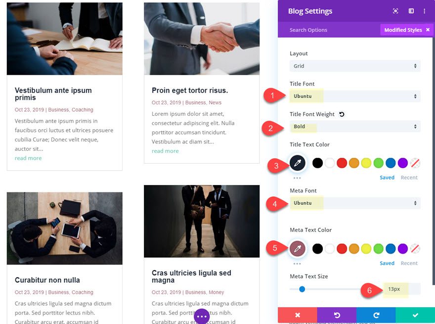 divi category page template
