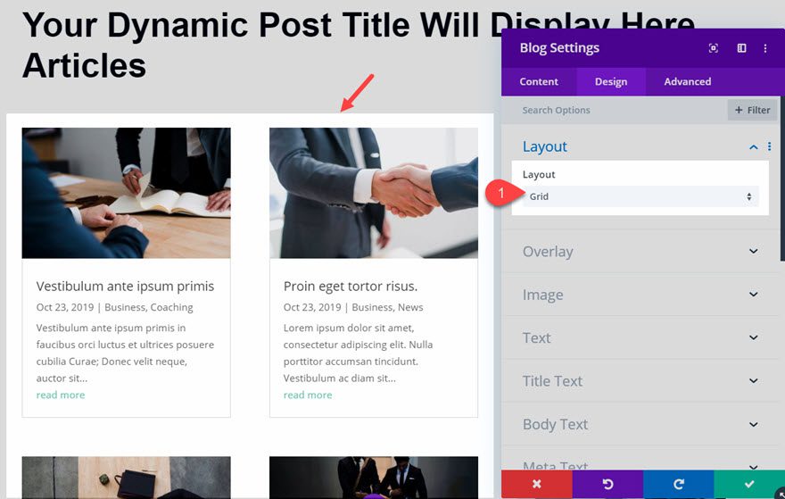 divi category page template