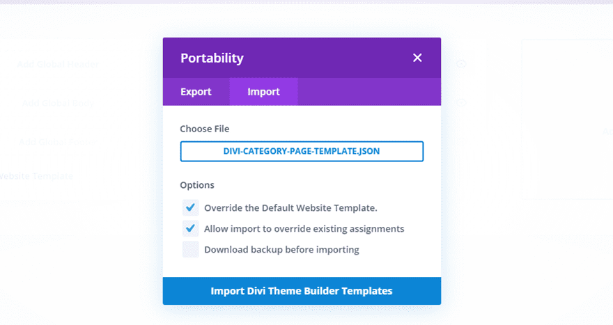 divi category page template