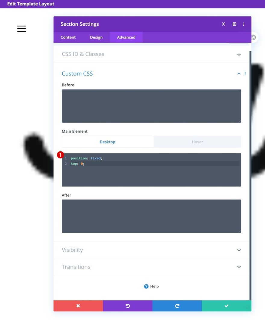 fullscreen global header