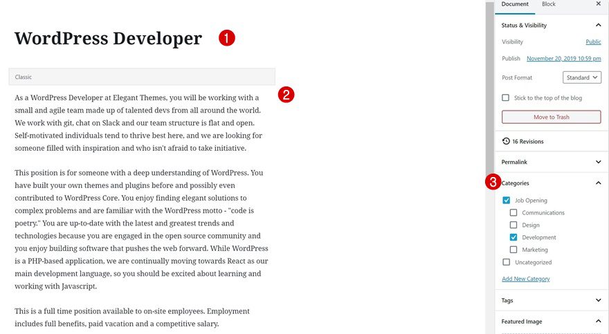 open job position template