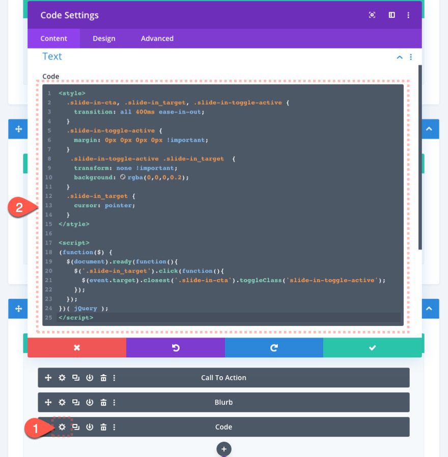 slide-in call to action