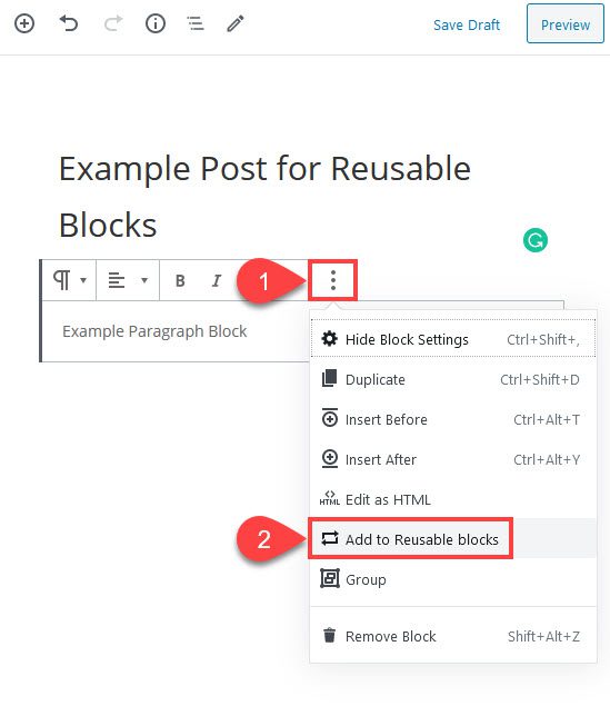 add to reusable blocks