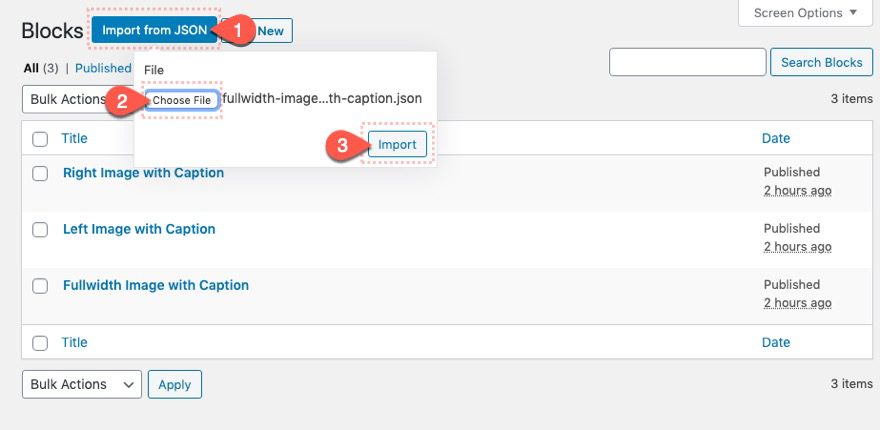 clickable table of contents