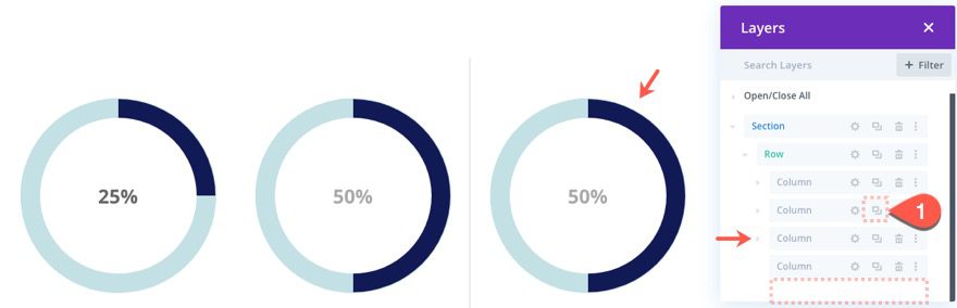 animated circle counters on scroll