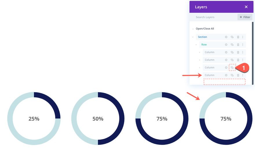 animated circle counters on scroll