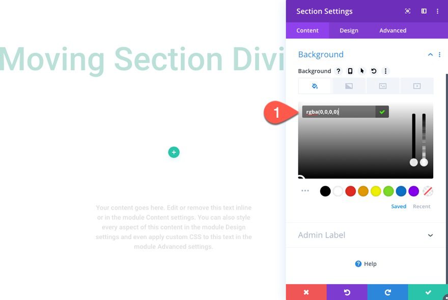 divi section divider scroll effects