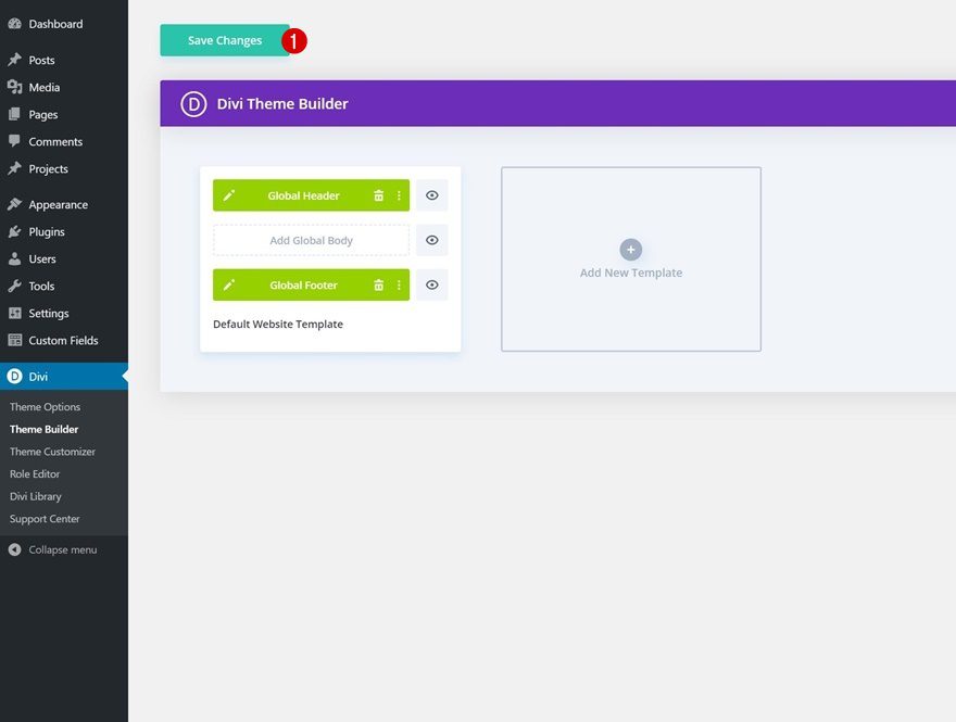 header & footer template for Divi's Crowdfunding Layout Pack