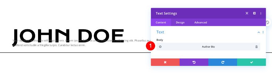 author page template