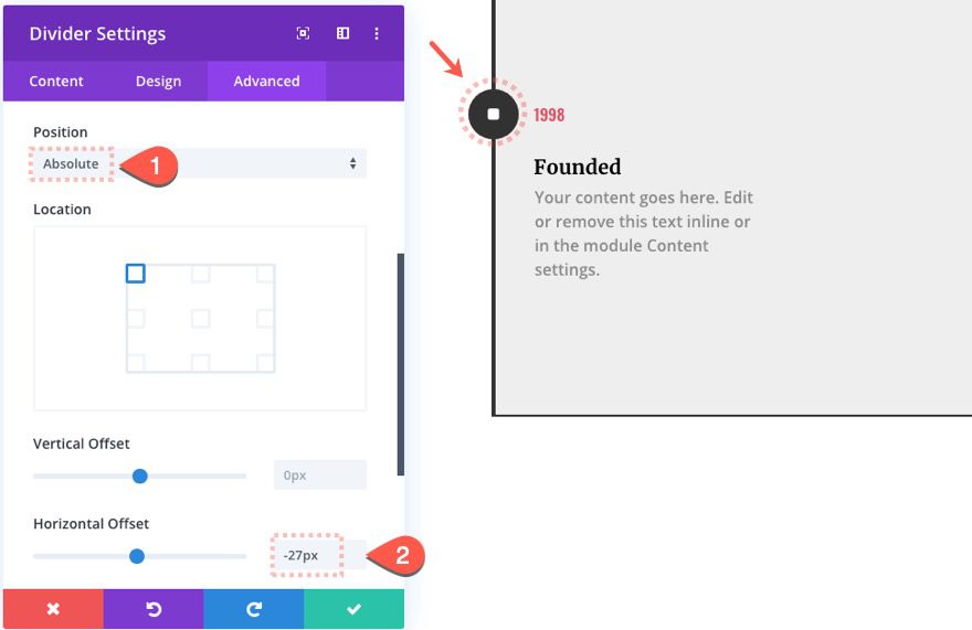 Divi Timeline Layout with Scroll Effects