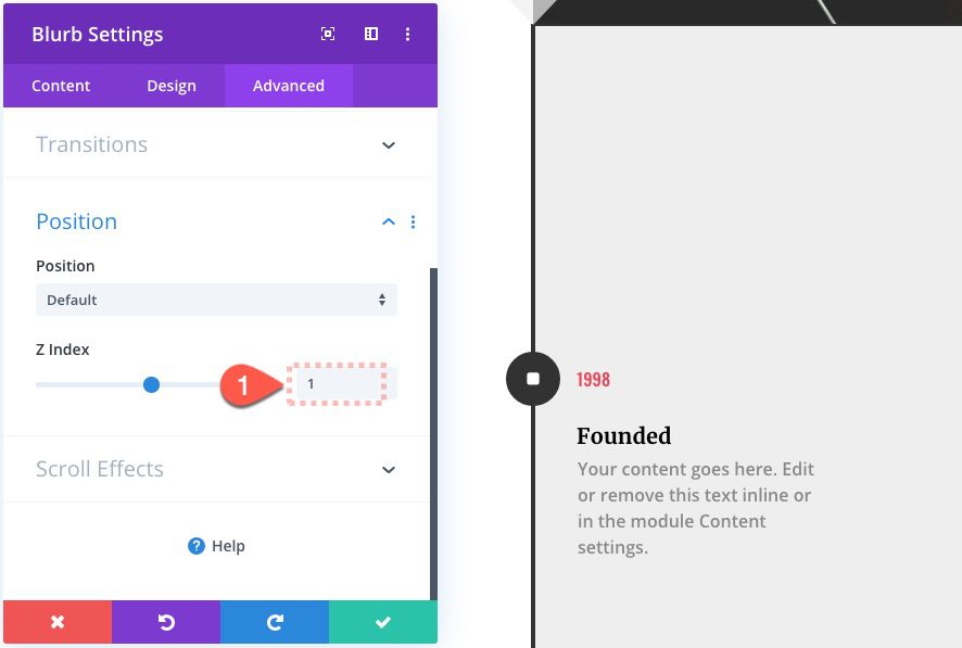 Divi Timeline Layout with Scroll Effects