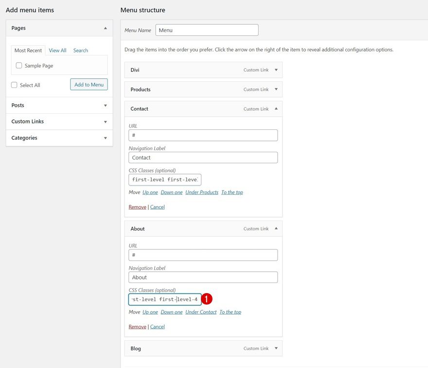 elegant themes dropdown menu