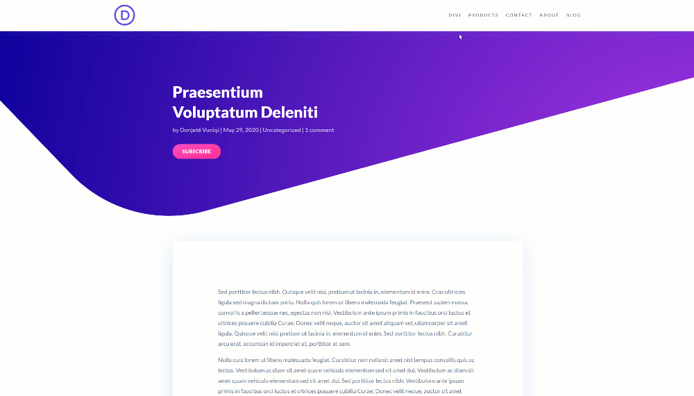elegant themes dropdown menu