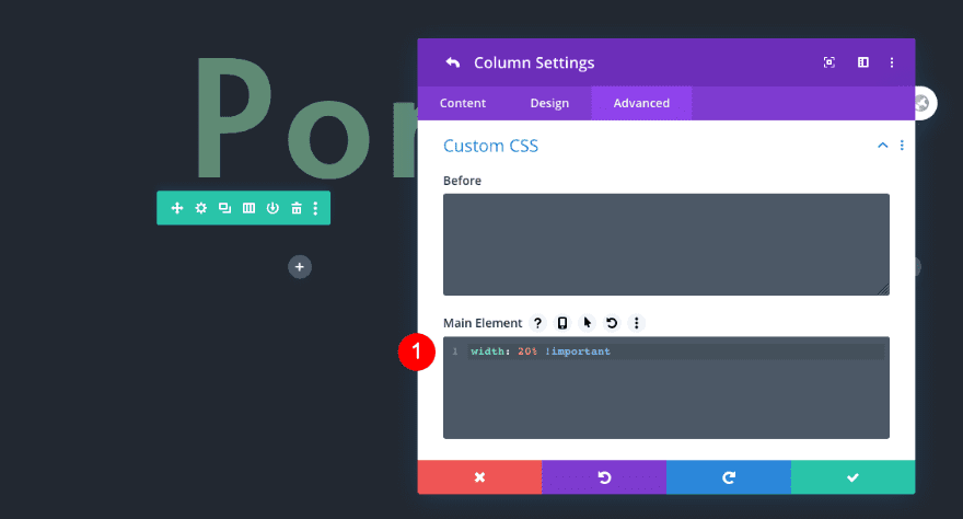 scrollable portfolio navigation list