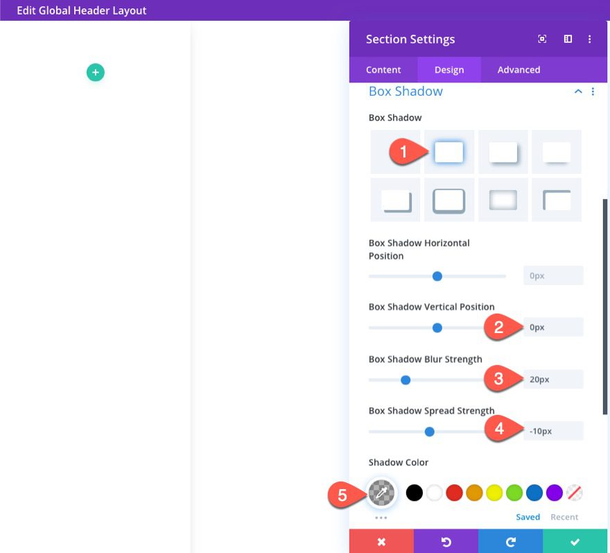 divi vertical navigation menu and header