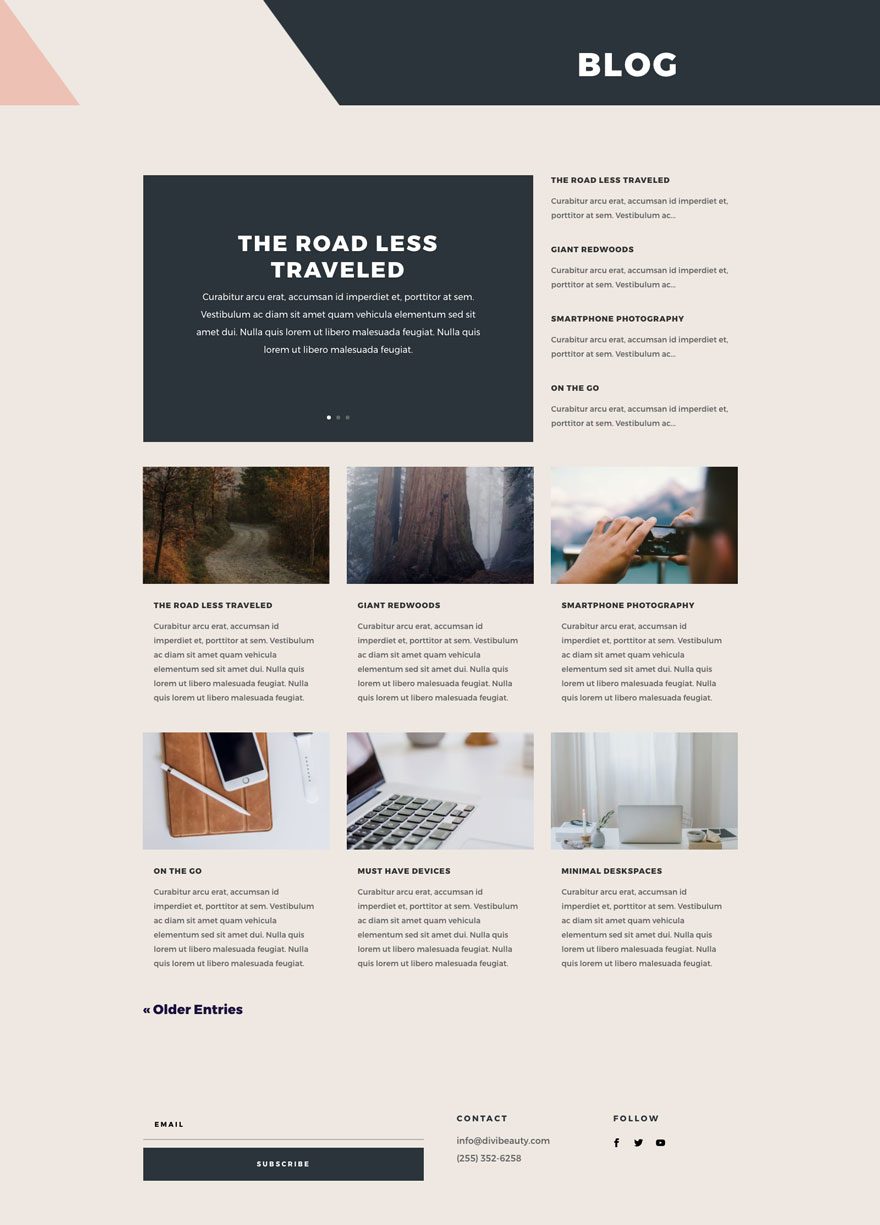 divi beauty product layout pack